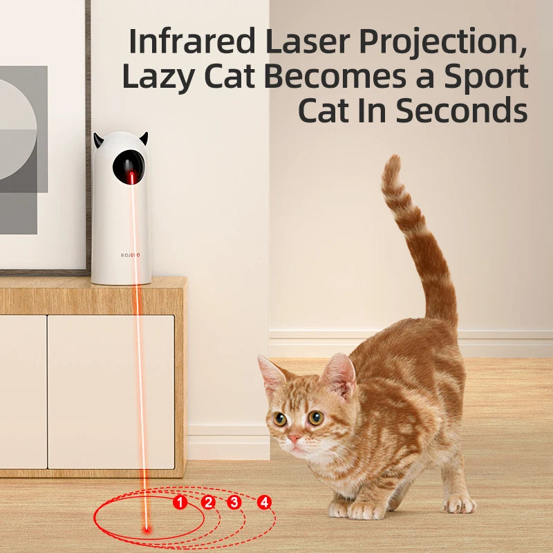 AUTOMATISCHES, INTELLIGENTES KATZENSPIELZEUG MIT LED-LASER