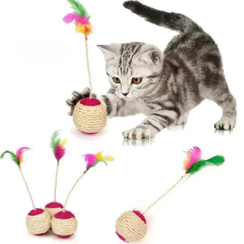 KATZEN-SISAL-KRATZBALL-SPIELZEUG