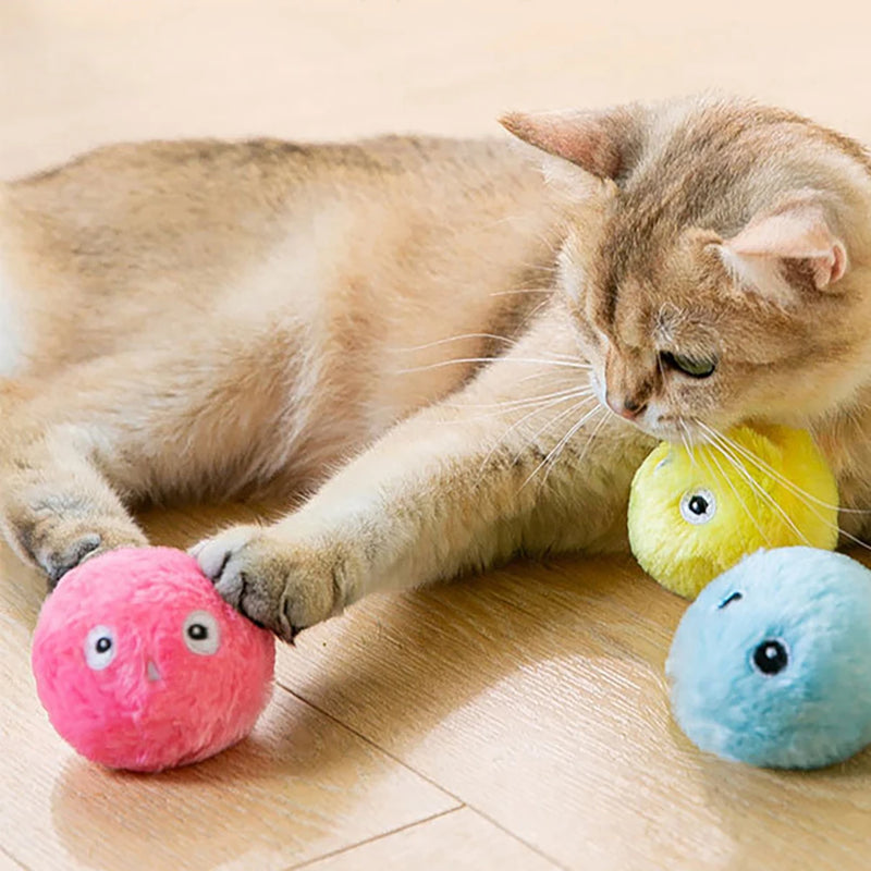 INTERAKTIVES QUIETSCHSPIELZEUG FÜR KATZEN AUS PLÜSCH „SMART BALL“